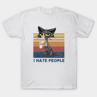 Cat I Hate People T-Shirt